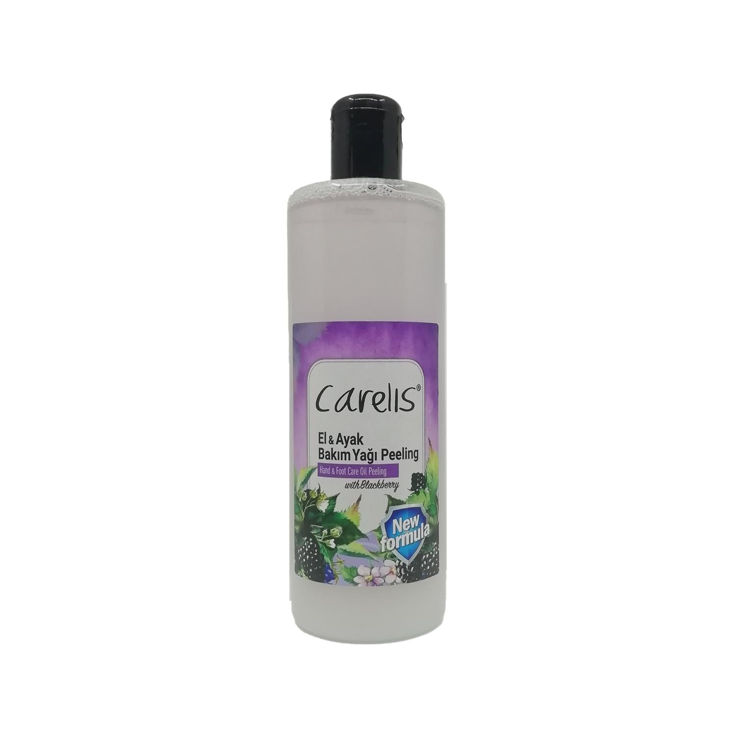 Carelis Hand and Foot Care Oil with Blackberry Extract - 400ml, Moisturizing Oil for Dry Hands and Feet Carelis Hand & Foot Care Oil - Moisturizing Blackberry Extract hand care oil, foot care oil, peeling care, blackberry skincare, natural skincare products, moisturizing oil, dry skin care, exfoliating oil, fruit-infused skincare, Carelis products