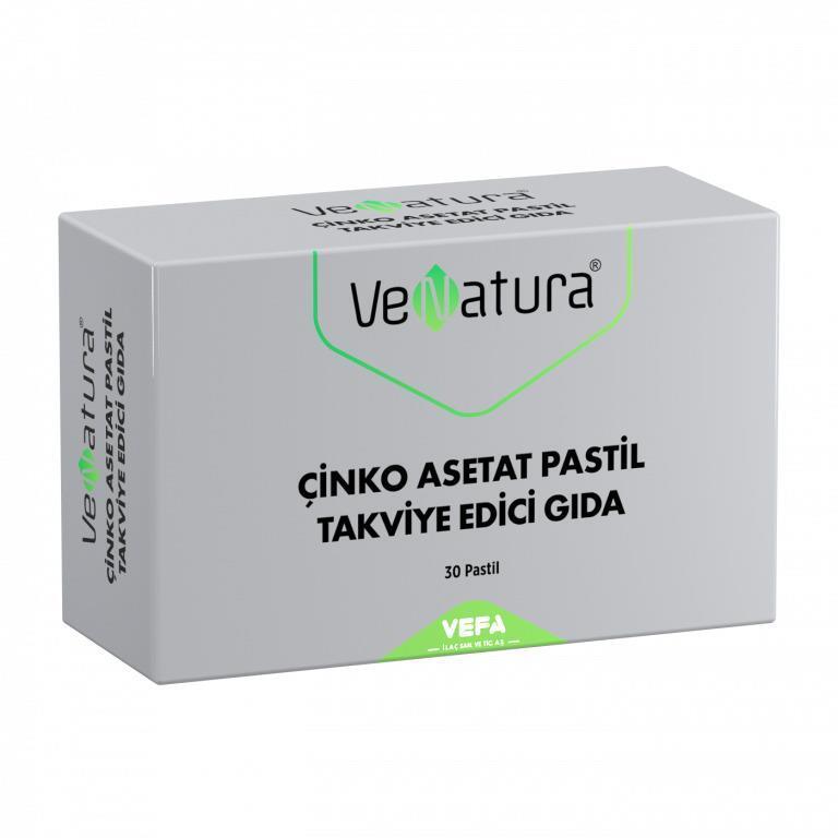 Venatura Zinc Supplement Lozenges - 30 Pastilles for Immune Support - Zinc Acetate 15mg - Vitamin & Supplement