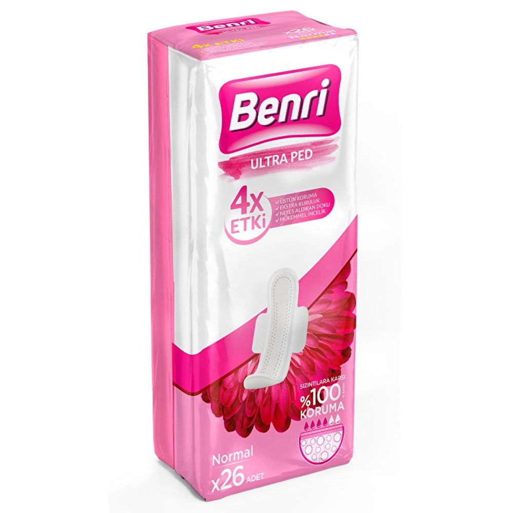 Benri Normal Hygienic Pads for Daily Freshness 26 Count