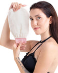Let'scrub Silk Exfoliating Bath Glove for Smoother Skin - Natural Skincare, Gentle Exfoliation, Handmade - view 2