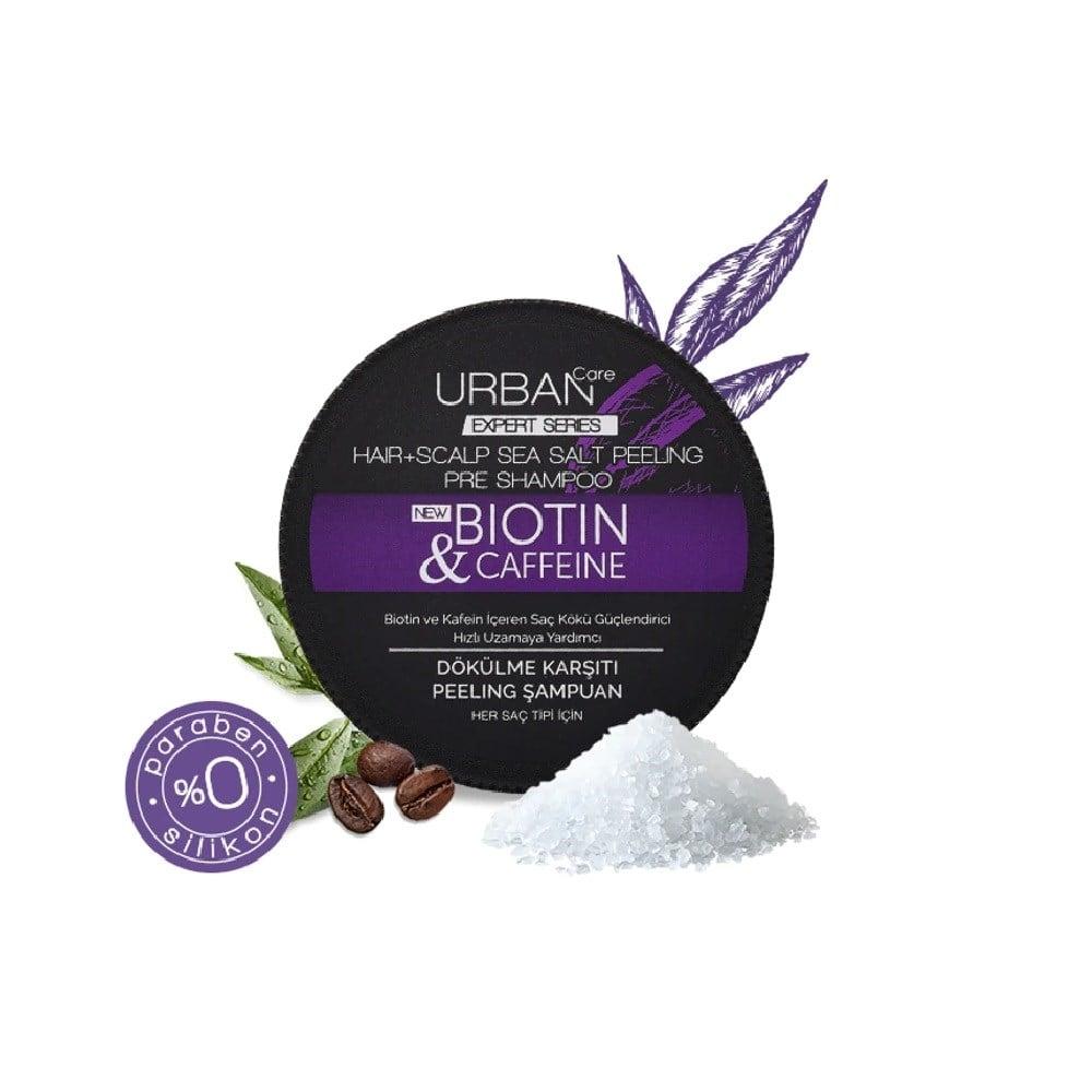 Urban Care Expert Biotin & Caffeine Peeling Shampoo for Hair Loss - 200g Urban Care Biotin & Caffeine Shampoo for Hair Loss hair care, anti hair loss shampoo, biotin shampoo, caffeine shampoo, peeling shampoo, scalp care, natural ingredients hair care, hair loss solution, hair strengthening, Urban Care Expert, hair care products, scalp health, hair growth stimulation