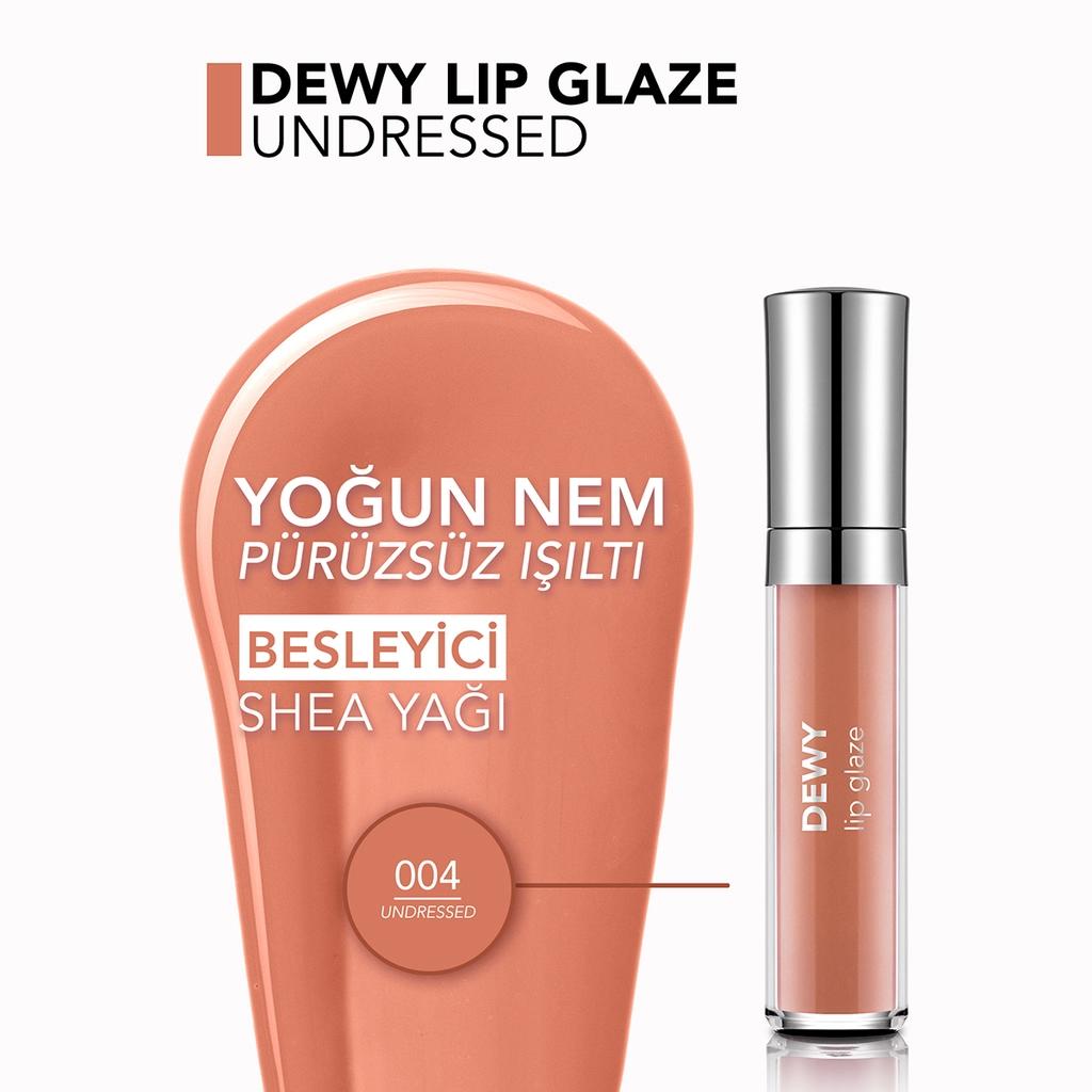 Flormar Dewy Lip Glaze Gloss 004 Undressed for High Shine