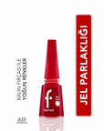 Flormar Jelly Look Stunning Red Gel-Effect Nail Polish 11ml