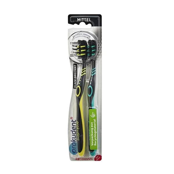 Prokudent Active Carbon Toothbrush - Medium Hardness, Ergonomic Design, 2-Pack - German Quality Manual Toothbrush for Effective Oral Hygiene Prokudent Active Carbon Toothbrush - Effective Oral Hygiene Manual Toothbrush, Active Carbon Toothbrush, Oral Hygiene, German Quality Toothbrush, Medium Hardness Toothbrush, Ergonomic Toothbrush, Oral Care, Toothbrush, Dental Hygiene, Active Carbon Bristles, Rounded Brush Head, Ergonomic Handle, 2-Pack Toothbrush, Prokudent