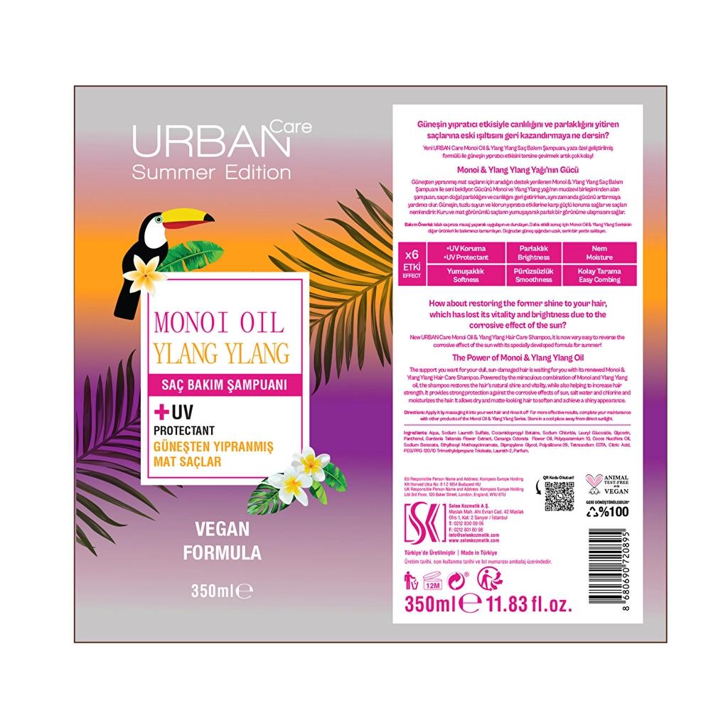 Urban Care Monoi &amp; Ylang Ylang Shampoo for Dull Sun-Damaged Hair 350ml