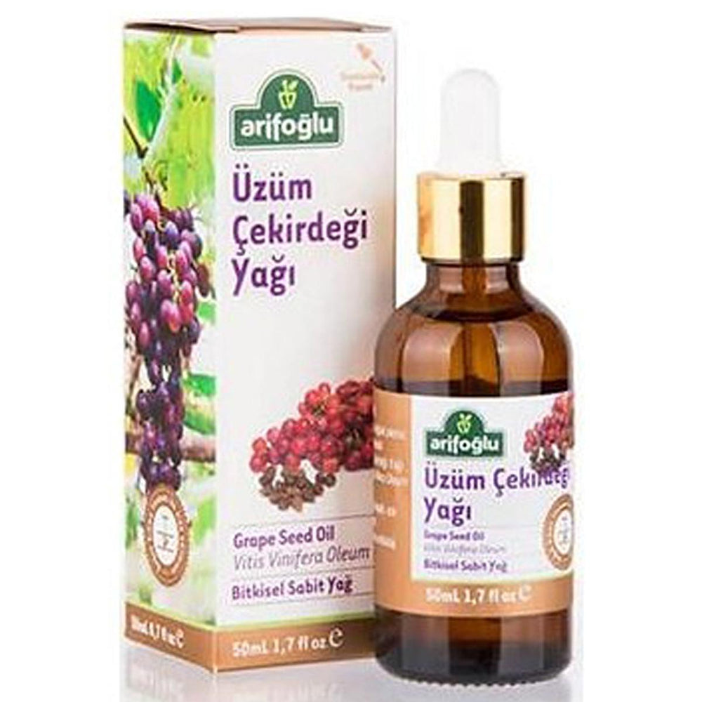 Arifoğlu Cold Pressed Grapeseed Oil - 50ml - Healthy Cooking Oil & Natural Dietary Supplement - Vitamin & Supplement