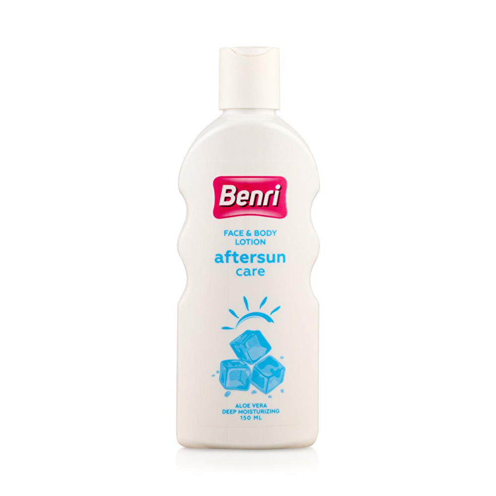 Benri After Sun Lotion with 5% Panthenol & Aloe Vera - Moisturizing Skincare for Post Sunbathing Care - Skin Care