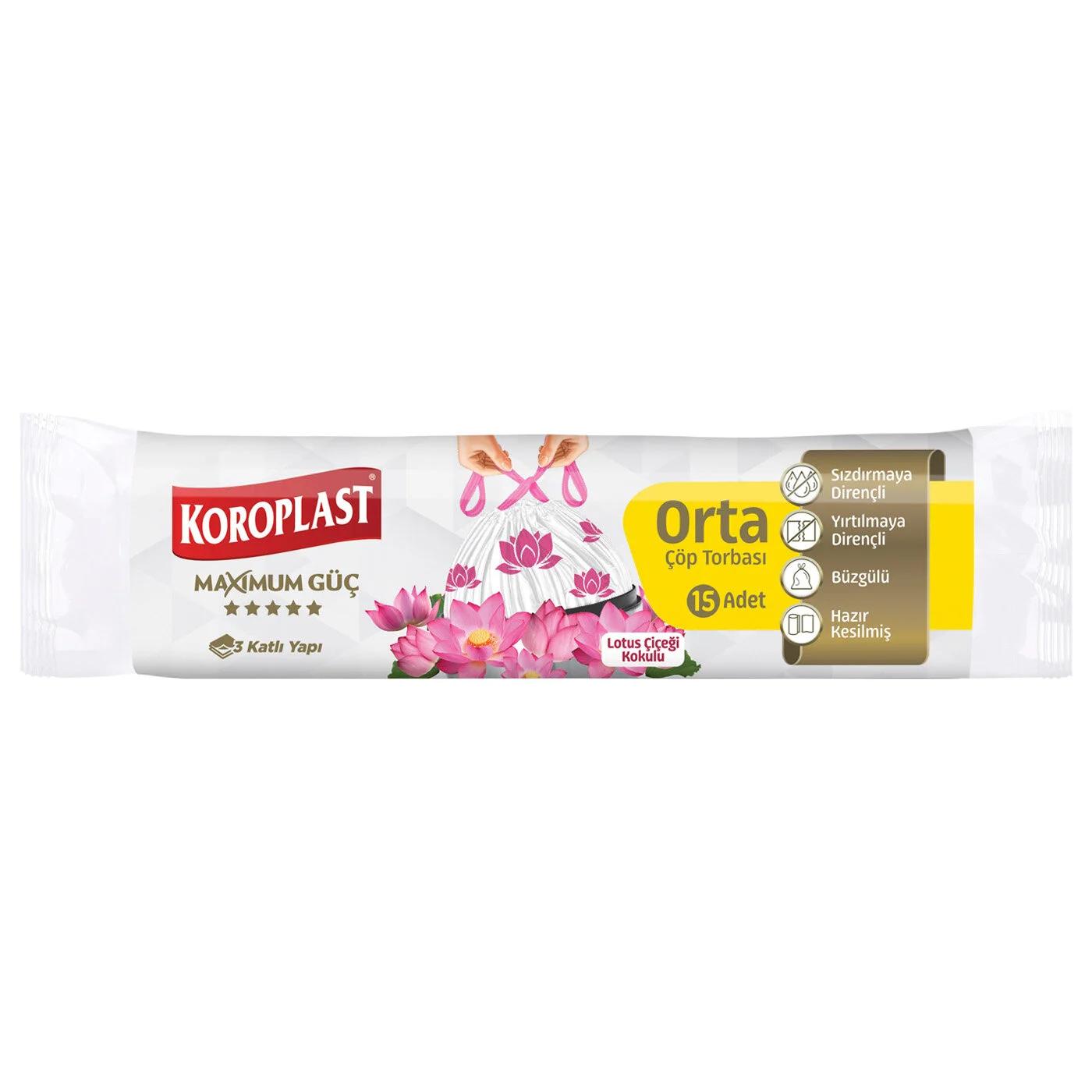 Koroplast Medium Scented Drawstring Trash Bags 15 Count