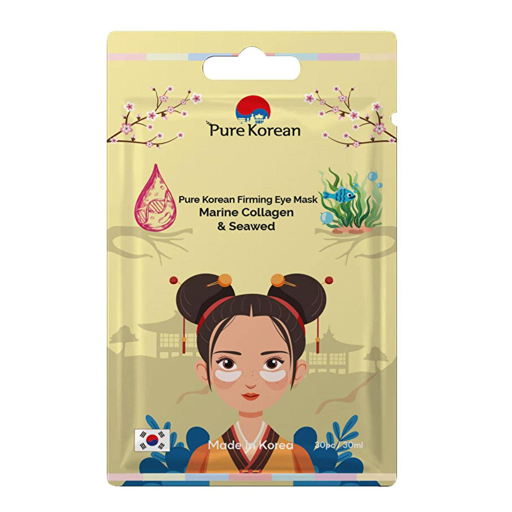Pure Korean Firming Eye Mask with Marine Collagen & Seaweed - Anti-aging Hydrating Eye Care - Eye Cream
