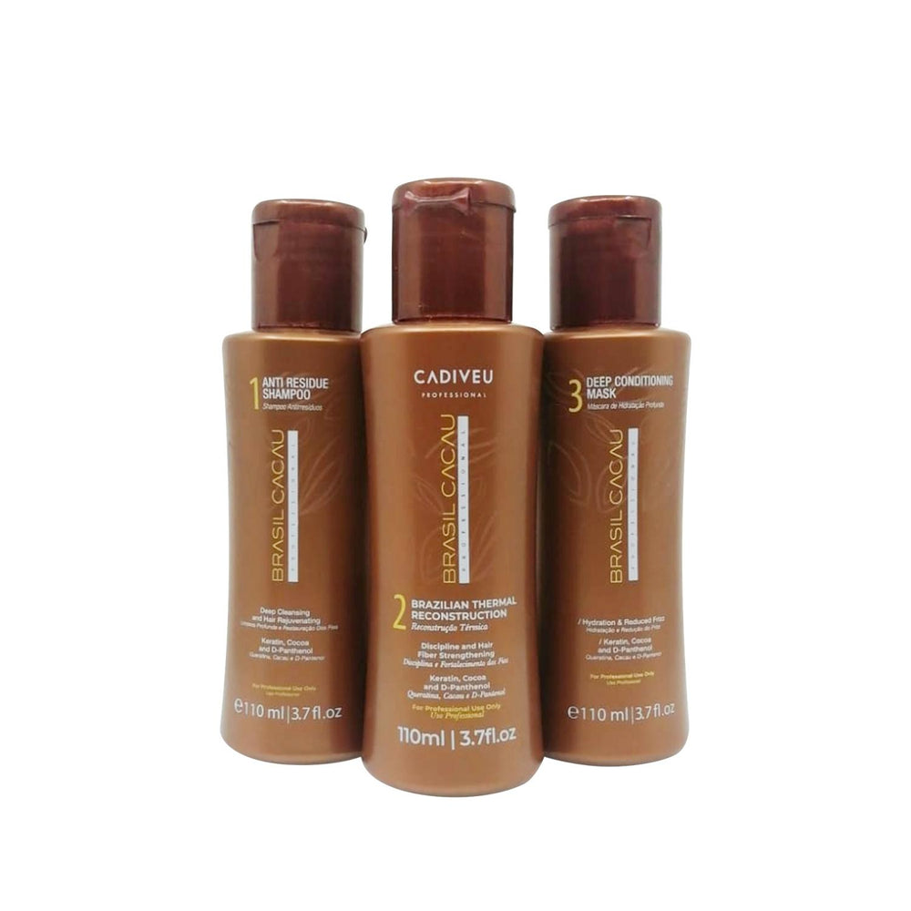 Brasil Cacau Professional Hair Straightening Set - Salon Quality Results at Home - Hair Mask