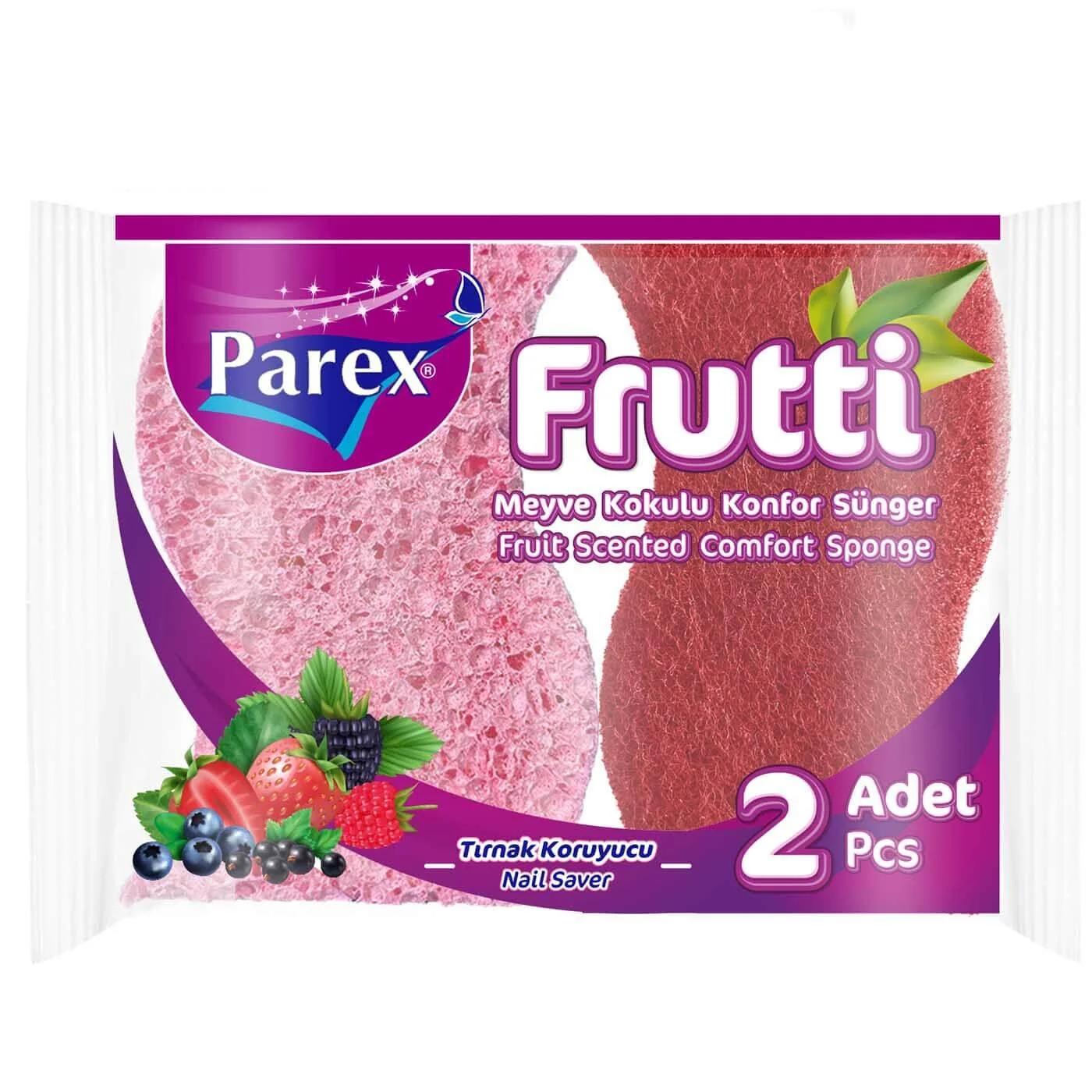 Parex Frutti Fruit Scented Comfort Cleaning Sponge 2-Pack