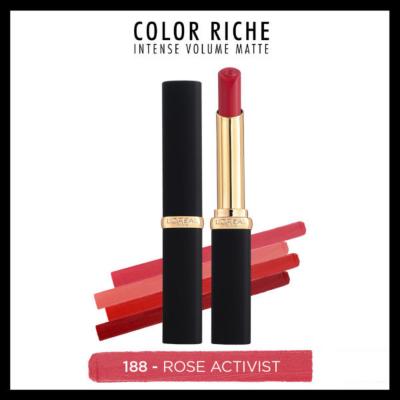 loreal paris color riche intense volume matte lipstick 188 rose activist, close-up of loreal paris lipstick in rose activist shade Loreal Paris Color Riche Matte Lipstick - 188 Rose Activist Loreal Paris Color Riche Matte Lipstick - Rose Activist loreal-paris, matte-lipstick, rose-activist, intense-volume, hydrating-lipstick, powdery-matte, lip-makeup, beauty-products, makeup, ai-generated