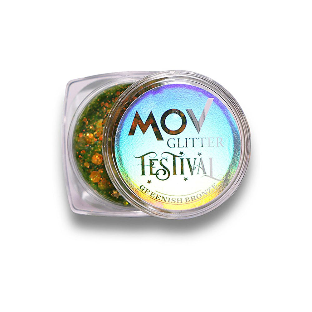 Mov Glitter Krem Festival No:04 Greenish Bronze - Moisturizing Glitter Cream Makeup for Festivals & Everyday Glow - Eyeshadow