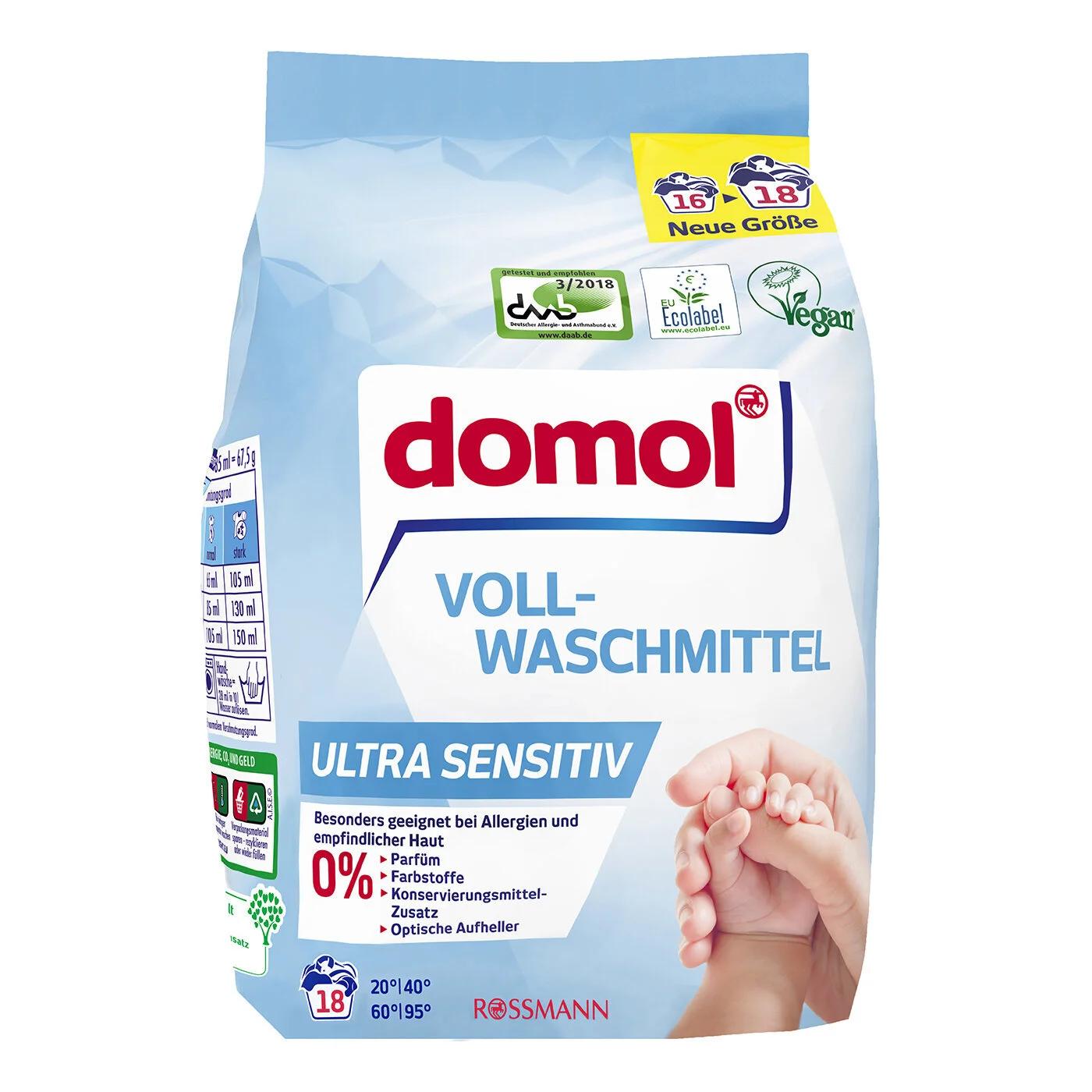 Domol Ultra Sensitive Powder Laundry Detergent 1.215 kg