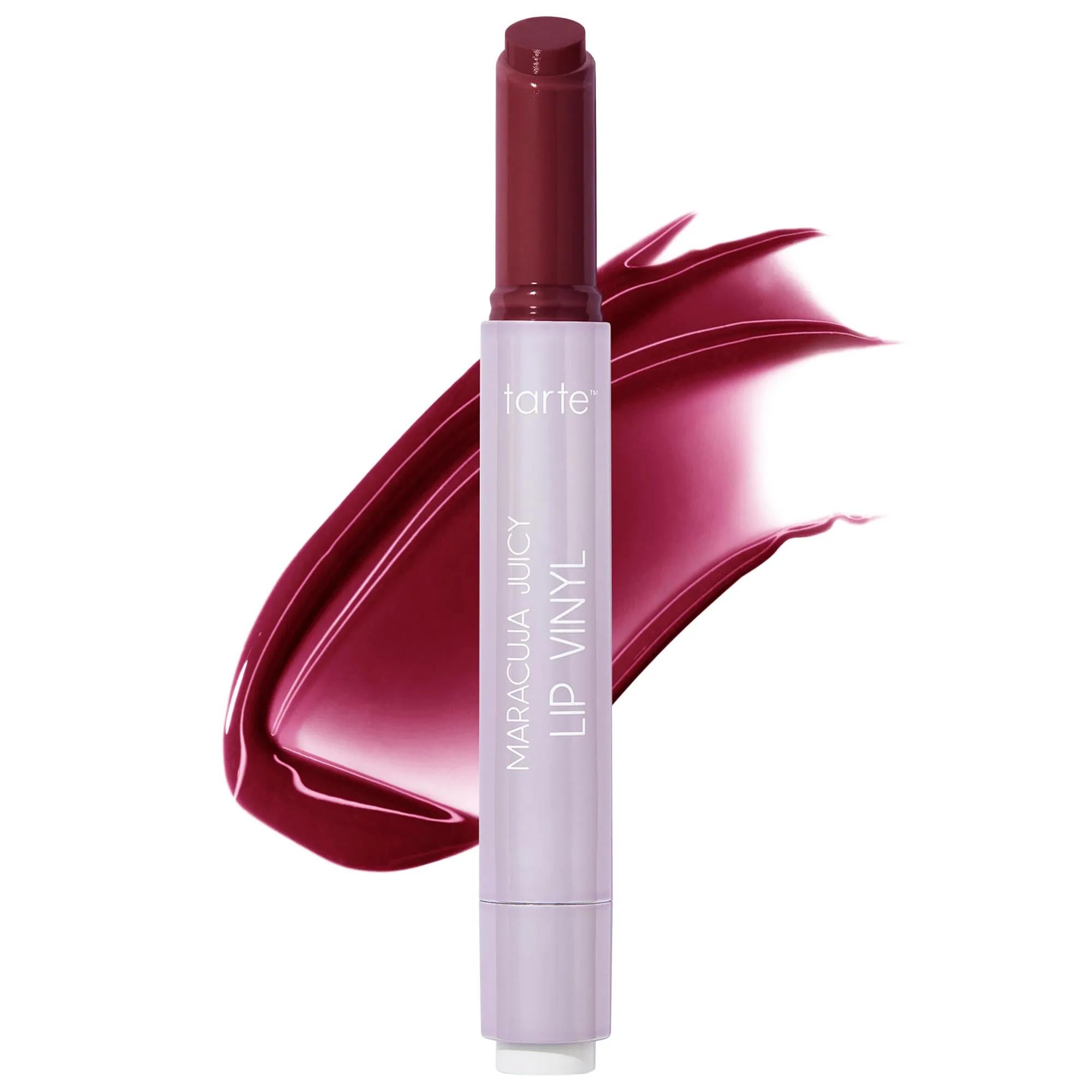 Tarte Maracuja Juicy Lip Vinyl: Hydrating, Glossy Lip Gloss for Fuller Lips | Cruelty-Free &amp; Nourishing Tarte Lip Gloss: Hydrating, Glossy, &amp; Cruelty-Free | Lip Vinyl maracuja juicy lip vinyl, lip gloss, hydrating lip gloss, glossy lip gloss, cruelty-free lip gloss, maracuja lip gloss, hyaluronic acid lip gloss, wet look lip gloss, nourishing lip gloss, lip plumping gloss, lip care, makeup, cosmetics, hydrating lip treatment, smoothing lip gloss, plumping lip gloss, vegan lip gloss, cruelty-free makeup, bea
