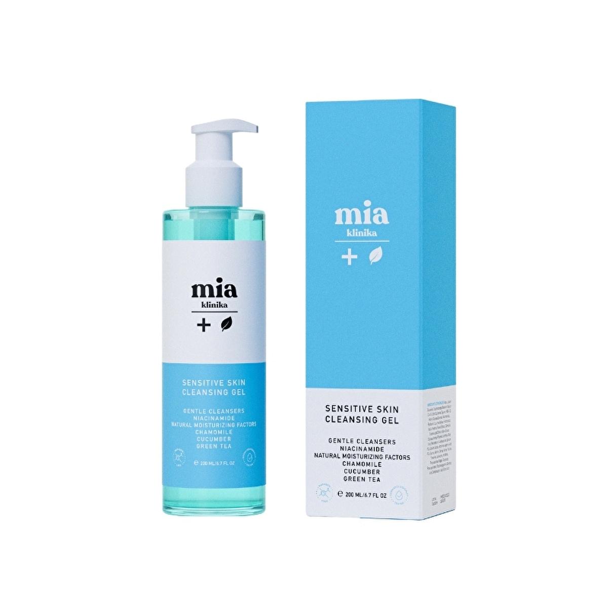 mia klinika facial cleansing gel, gentle facial cleanser for sensitive skin Mia Klinika Facial Cleansing Gel - Gentle Cleanser | 200 ml Mia Klinika Facial Cleansing Gel for Sensitive Skin mia-klinika, facial-cleansing-gel, sensitive-skin, dry-skin, gentle-cleanser, hydrating, skincare, natural-ingredients, chamomile-extract, ai-generated