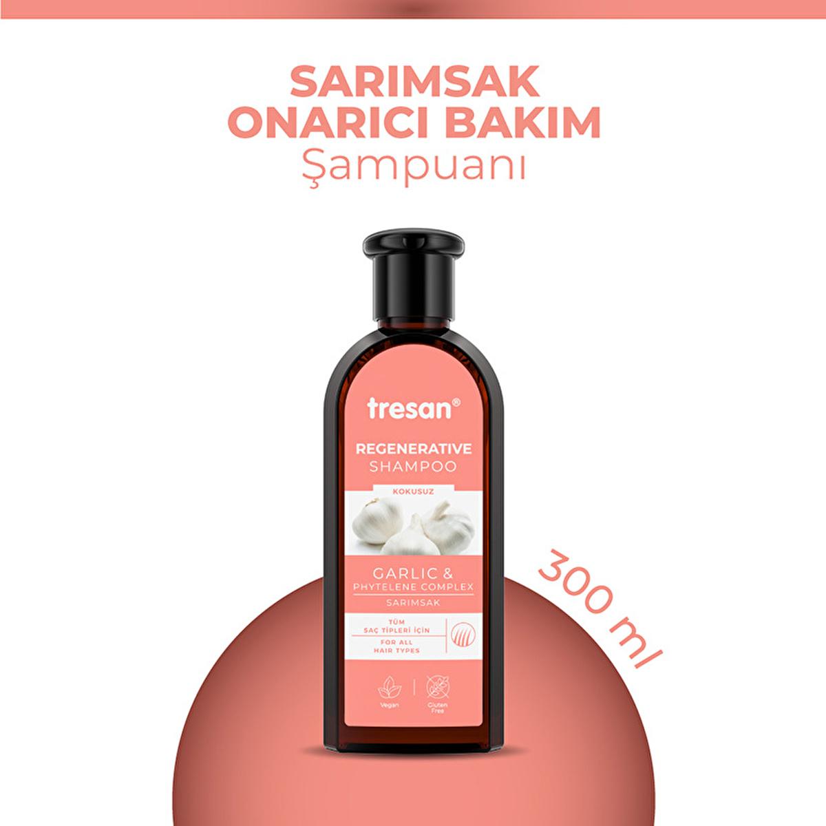 Tresan Repairing Shampoo with Garlic Extract - Nourishing Hair Care for Damaged Hair, 10.14 fl oz Tresan Repairing Shampoo - Nourishing Hair Care for Damaged Hair repairing shampoo, nourishing hair care, natural ingredients shampoo, daily use shampoo, damaged hair repair, garlic extract shampoo, hair nourishment, hair repair, Tresan, hair care products, natural hair care, healthy hair solutions