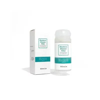 Bibimcos Madeca Shower Filter - Chlorine Reduction & Skin Moisturizing for Healthier Skin Bibimcos Madeca Shower Filter - Reduce Chlorine, Moisturize Skin shower filter, chlorine reduction, skin moisturizing shower filter, Centella Asiatica shower filter, Houttuynia Cordata extract shower, Bibimcos, skin health, hydration, nourishing shower, gentle shower, sensitive skin, healthy hair, water filtration, natural ingredients, jojoba oil, vitamin-enriched gel