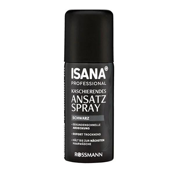 Isana Professional Hair Color Spray - Temporary Gray Hair Cover, Easy-to-Use Spray Design, 2.54 fl oz Isana Professional Hair Color Spray - 2.54 fl oz Hair color spray, Temporary hair color, Gray hair cover, Root touch-up spray, Isana Professional hair spray, Hair care, Beauty products, Personal care, Cosmetics, Hair color correction, Temporary hair solution, Easy hair touch-up, Natural hair texture, Hair color maintenance