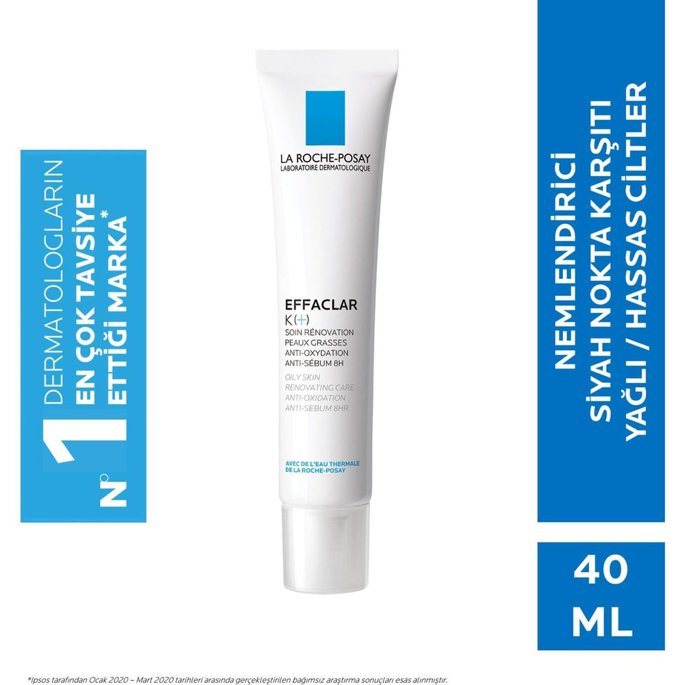 La Roche Posay Effaclar K (+) Sebum Control Face Moisturizer for Oily Skin - Non-Comedogenic & Hypoallergenic - Face Cream