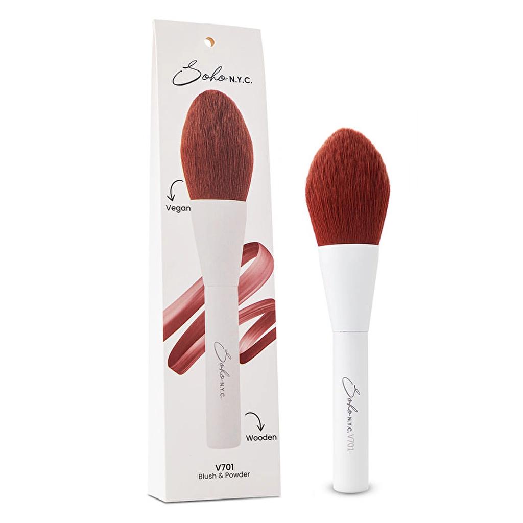 Soho N.Y.C. Vegan Flat Powder &amp; Blush Brush V701