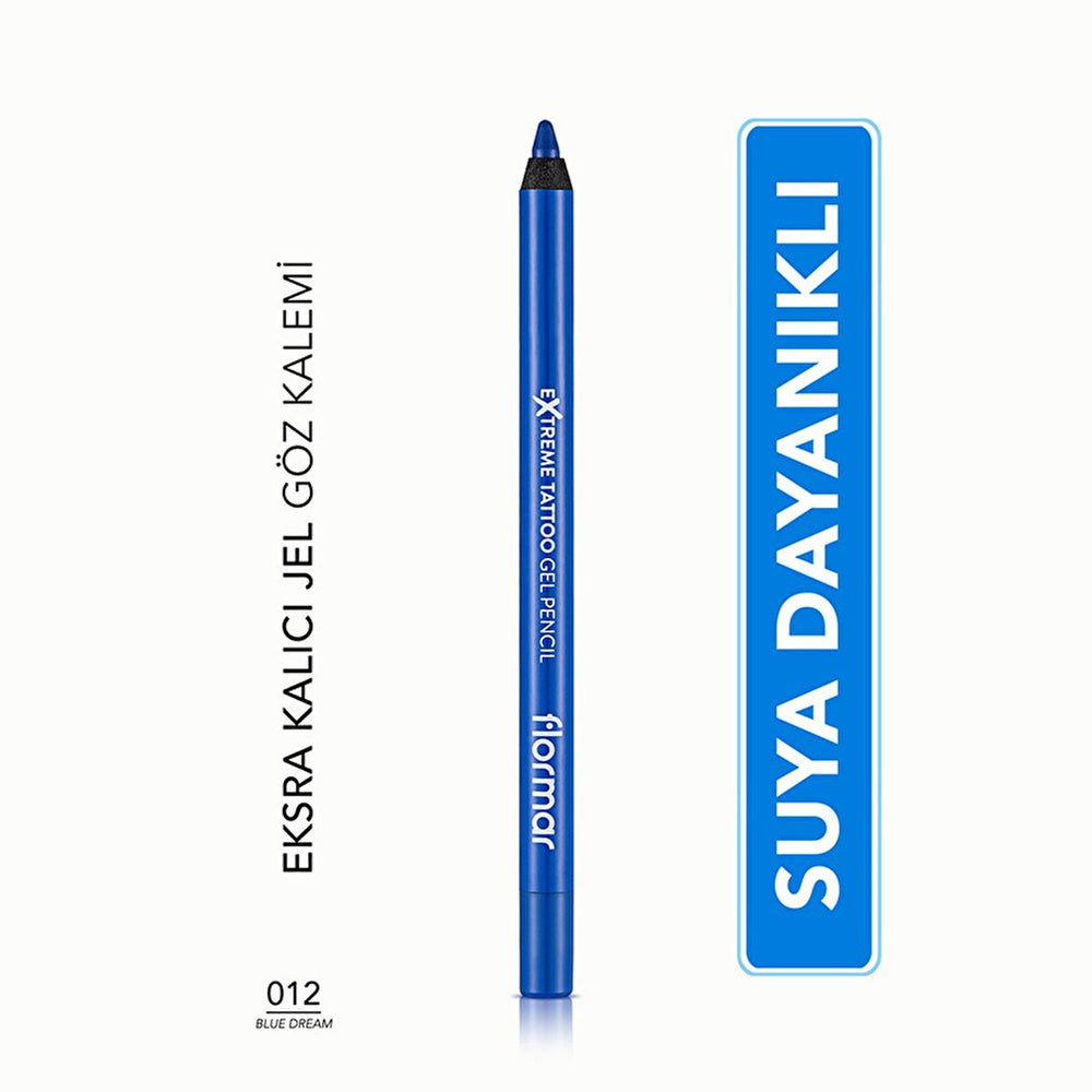 Flormar Extreme Tattoo Gel Eyeliner - 012 Blue Dream for Makeup Enthusiasts - Eyeliner