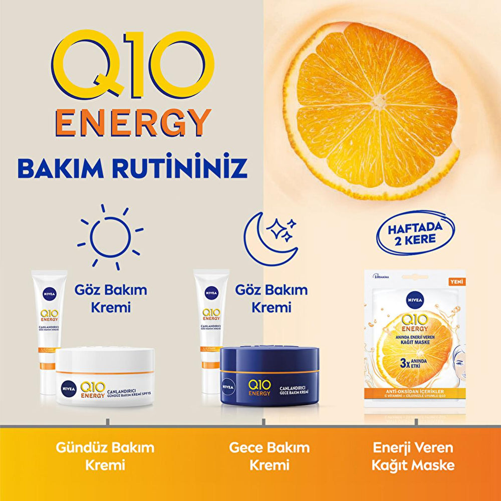 Nivea Q10 Energy Night Cream with Vitamin C - Anti-Aging, Moisturizing Night Care for All Skin Types Nivea Q10 Energy Night Cream - Anti-Aging Skincare Nivea Q10 Energy Night Cream, Vitamin C Night Care, Anti-aging night cream, Moisturizing night cream, Dermatologically tested night cream, Night care cream, Skincare for anti-aging, Q10 Energy, Vitamin C skincare, Nighttime moisturizer, Anti-aging skincare, Skincare routine, Nivea skincare, Face cream, Night cream, Anti-aging face cream