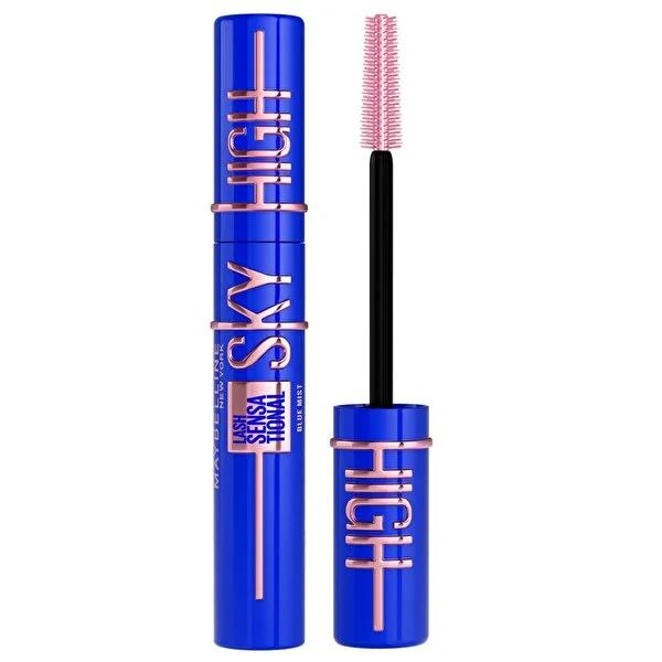 Maybelline Lash Sensational Sky High Blue Mist Mascara - Volumizing, Long-Lasting Formula Maybelline Lash Sensational Sky High Mascara - Volumizing & Long-Lasting Maybelline Lash Sensational Sky High, Blue Mist Mascara, Long-lasting mascara, Volumizing mascara, Cosmetic product, Dramatic eyelash effects, Beauty enthusiasts, New cosmetic products, Limitsless length, Volume effect, Bamboo extract, Fibers, 24-hour lasting formula, Blue mist color, Eye makeup, Lash enhancement