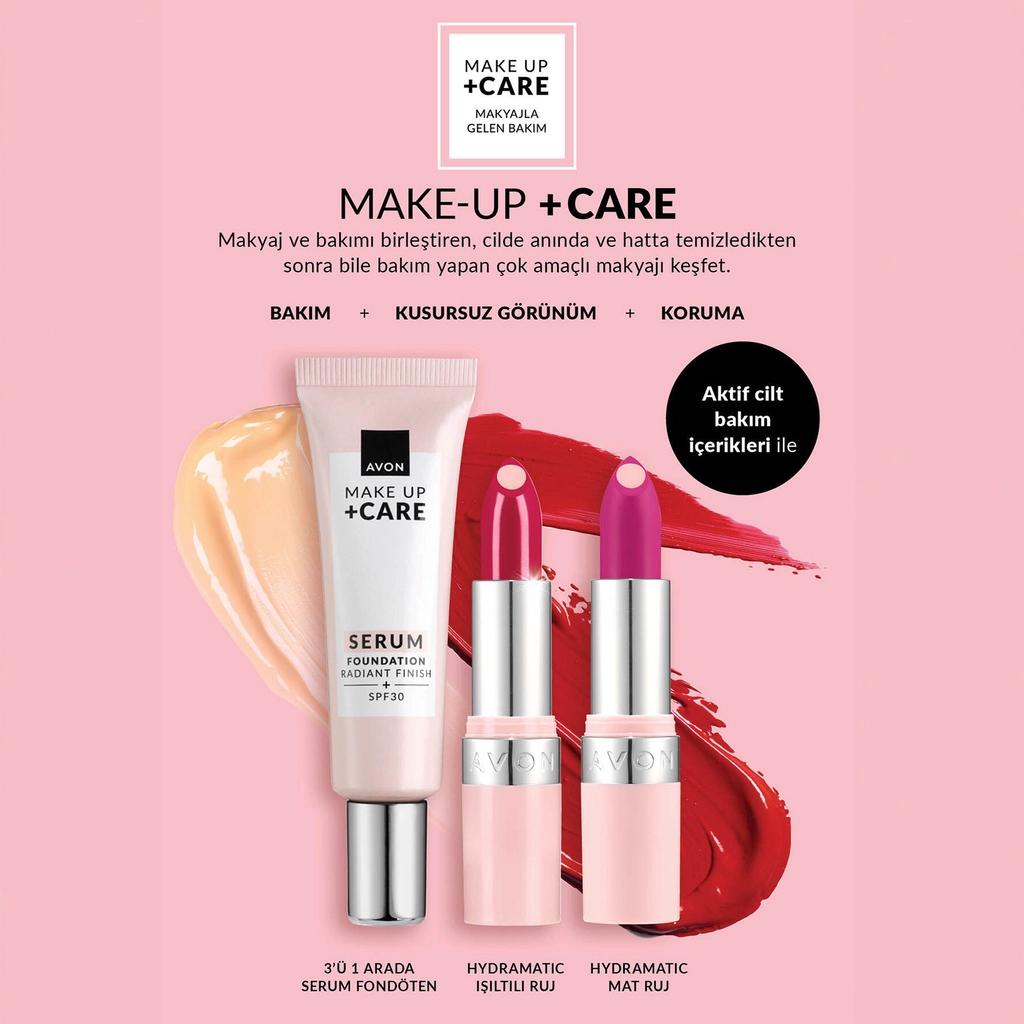 Avon Makeup +Care Hydramatic Matte Lipstick Siren Red 3.6g