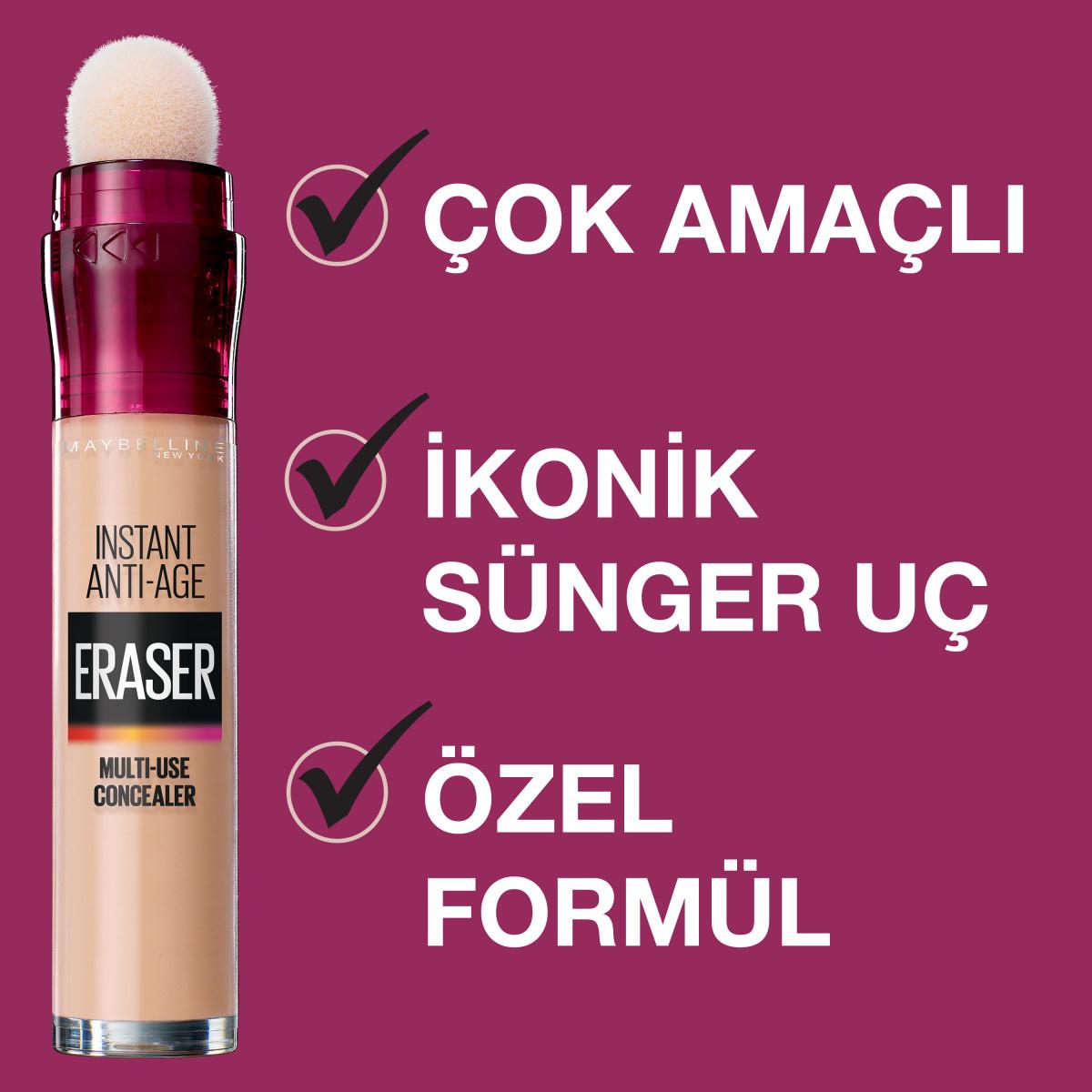 Maybelline Instant Anti Age Eraser Concealer - High Coverage, Anti-Aging, Brightening Under-Eye Coverage Maybelline Instant Anti Age Eraser Concealer - Anti-Aging Coverage Concealer, Anti-aging concealer, Maybelline Instant Anti Age Eraser, Under-eye concealer, High coverage concealer, Makeup, Cosmetics, Beauty products, Skincare, Dark circle concealer, Fine line concealer, Brightening concealer, Goji berry extract, Instant Anti Age Eraser formula