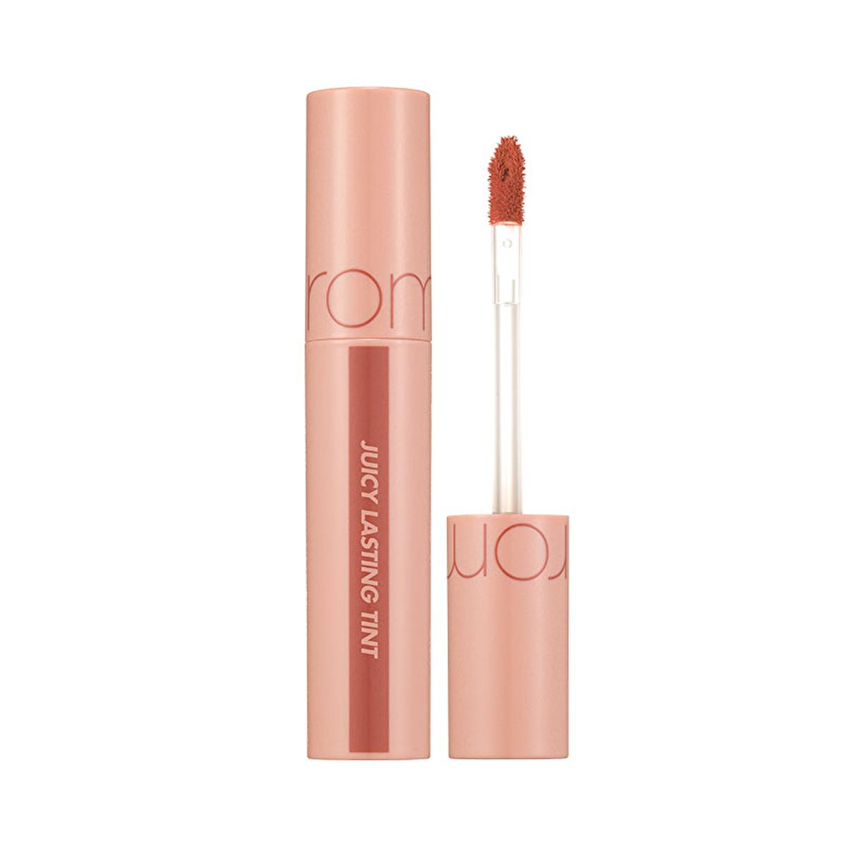 rom&nd Bare Juicy Lasting Tint Pomelo Skin product image, Vibrant lip color swatch of rom&nd Bare Juicy Lasting Tint rom&nd Bare Juicy Lasting Tint - Vibrant Color & Long Lasting Shine for Young Adults | 0.67 fl. oz. rom&nd Bare Juicy Lasting Tint 22 Pomelo Skin bare-juicy-lasting-tint, rom&nd, lip-tint, makeup, young-adults, lip-color, moisturizing-lip-tint, pomelo-skin, ai-generated, fruity-shades