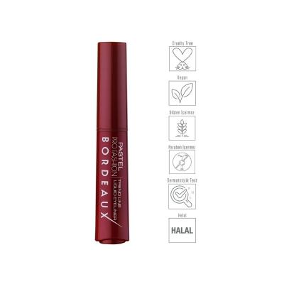 pastel-bordeaux-liquid-eyeliner, eyeliner-swatch-on-skin Pastel Bordeaux Liquid Eyeliner - Intense Color | 0.16 fl oz Bordeaux Liquid Eyeliner - Pastel bordeaux-eyeliner, liquid-eyeliner, pastel-cosmetics, makeup, intense-color, cruelty-free, eyeliner, beauty, cosmetics, ai-generated