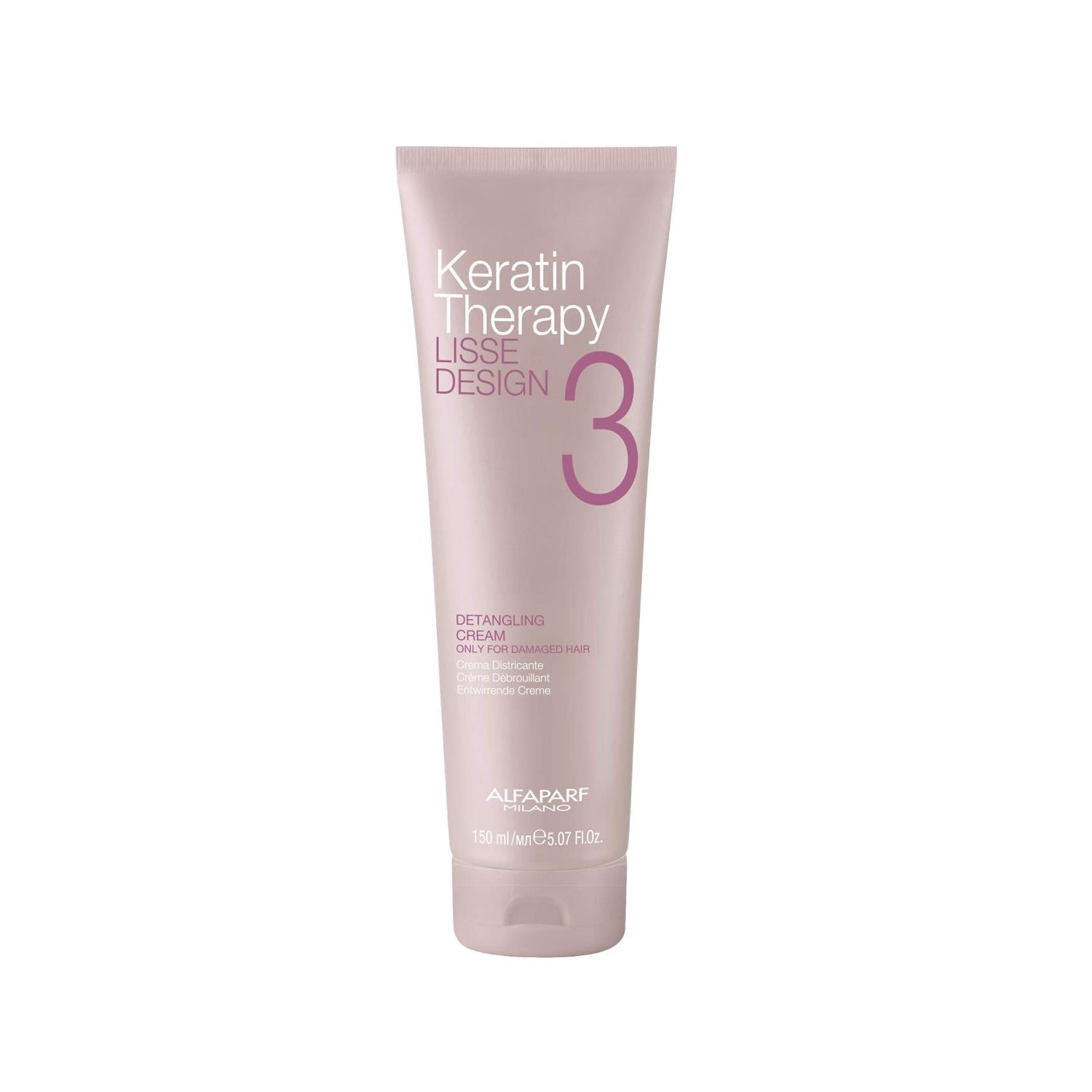 Alfaparf Keratin Therapy Lisse Design 3 Detangling Cream - Nourishing, Smoothing, 150ml Alfaparf Keratin Therapy Detangling Cream - Smooth & Nourish Keratin Therapy Detangling Cream, Alfaparf Lisse Design 3, Hair Detangling Cream, Keratin Hair Care, Alfaparf Keratin Therapy, Hair Care Products, Detangling Cream, Keratin, Hair Smoothing, Hair Repair, Alfaparf, 150ml, Hair Care Routine, Nourishing Hair Products