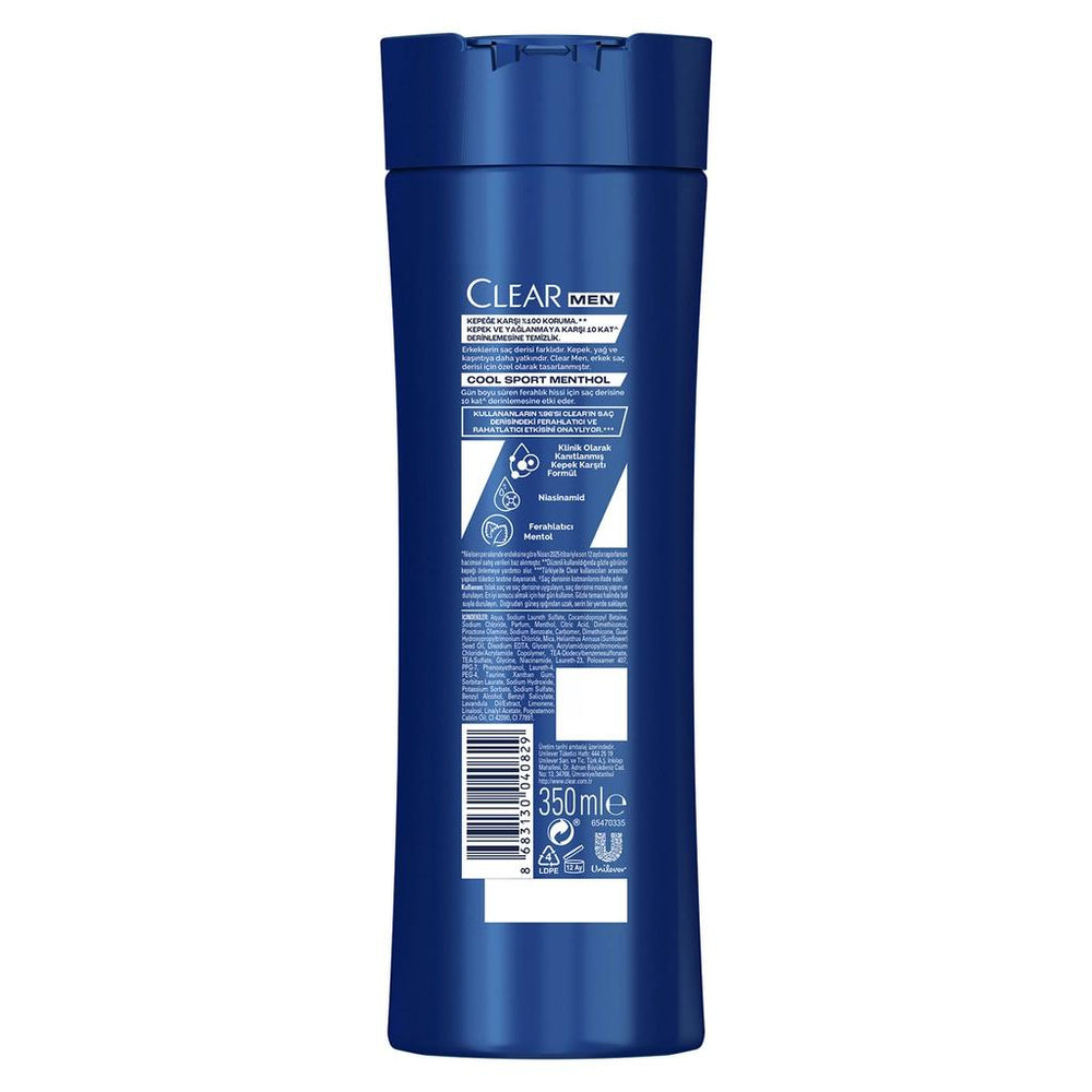 Clear Men Cool Sport Menthol Anti-Dandruff Shampoo 350 ml