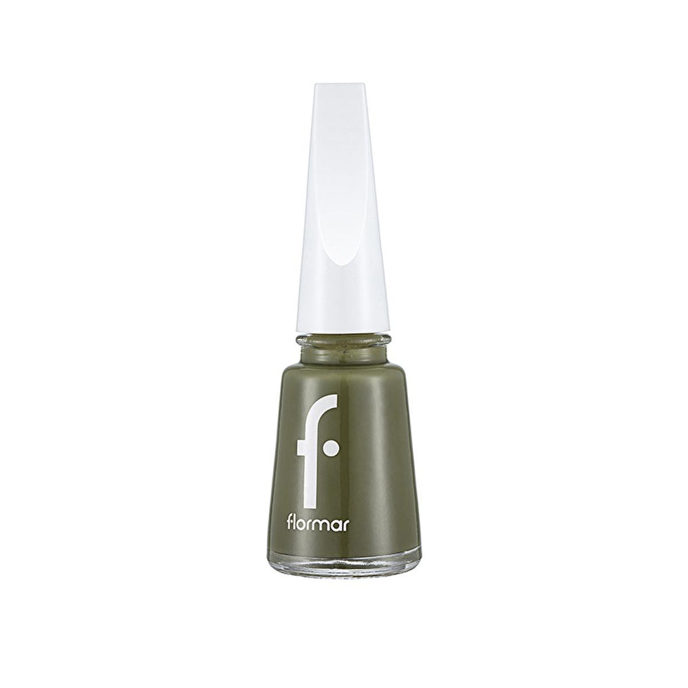 Flormar Nail Enamel Yoğun Pigmentli Oje 454 Army Glam - Long-Lasting Nail Polish with Nourishing Formula - Nail Polish