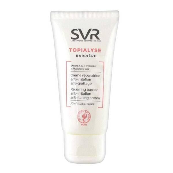 svr topialyse barriere repairing cream 50ml, protective skin care cream for dry skin, omega 3-6-9 and hyaluronic acid cream SVR Topialyse Barriere Repairing Cream - Protective Care | 50ml SVR Topialyse Barriere Cream - Repairing Formula | 50ml svr, barriere-cream, skin-repair, dry-skin-care, children-friendly, adult-skincare, moisturizing-cream, non-greasy, sensitive-skin, ai-generated