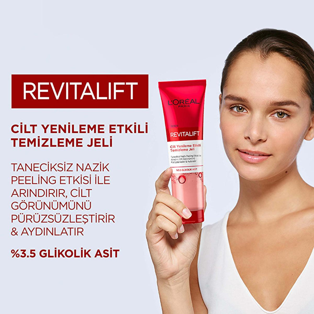Loreal Paris Revitalift Cilt Yenileme Etkili Temizleme Jeli - Anti-Aging Glycolic Acid Facial Cleansing Gel for - view 2