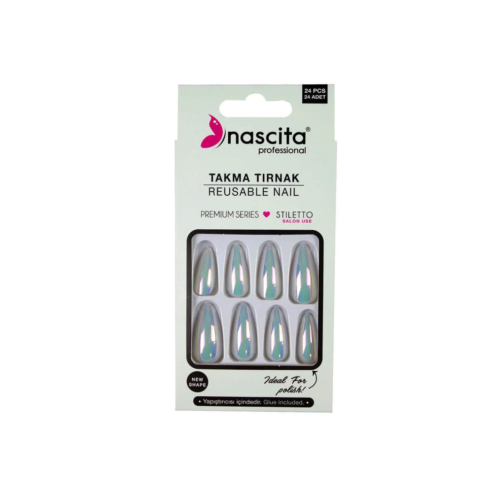 Nascita Hologram False Nails S197 24 Count
