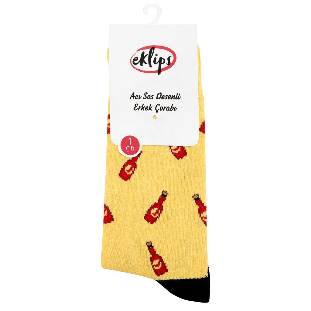 Eklips Hot Sauce Patterned Men's Socks 1 Pair