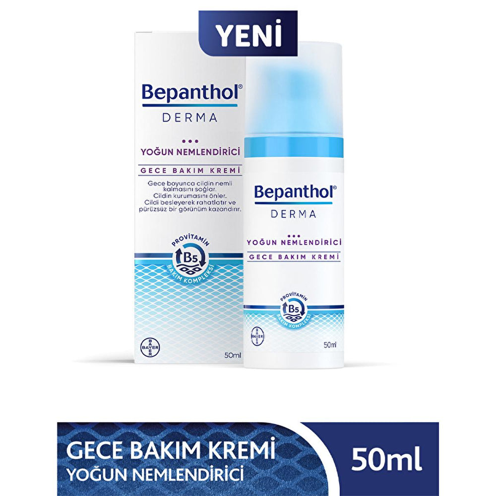 Bepanthol Derma Intense Moisturizing Night Face Cream - Repair & Soothe Dry Skin Overnight with Natural Oils for Facial Dryness Relief Bepanthol Derma Night Cream - Intense Dry Skin Relief night face cream, intense moisturizer, dry skin cream, overnight hydration, natural oil face cream, soothing night cream, facial dryness relief, moisturizing night cream for dry skin, dry skin, night cream, face cream, moisturizer, intense hydration, natural oils, soothing, dryness relief, facial care, skincare, beauty, m