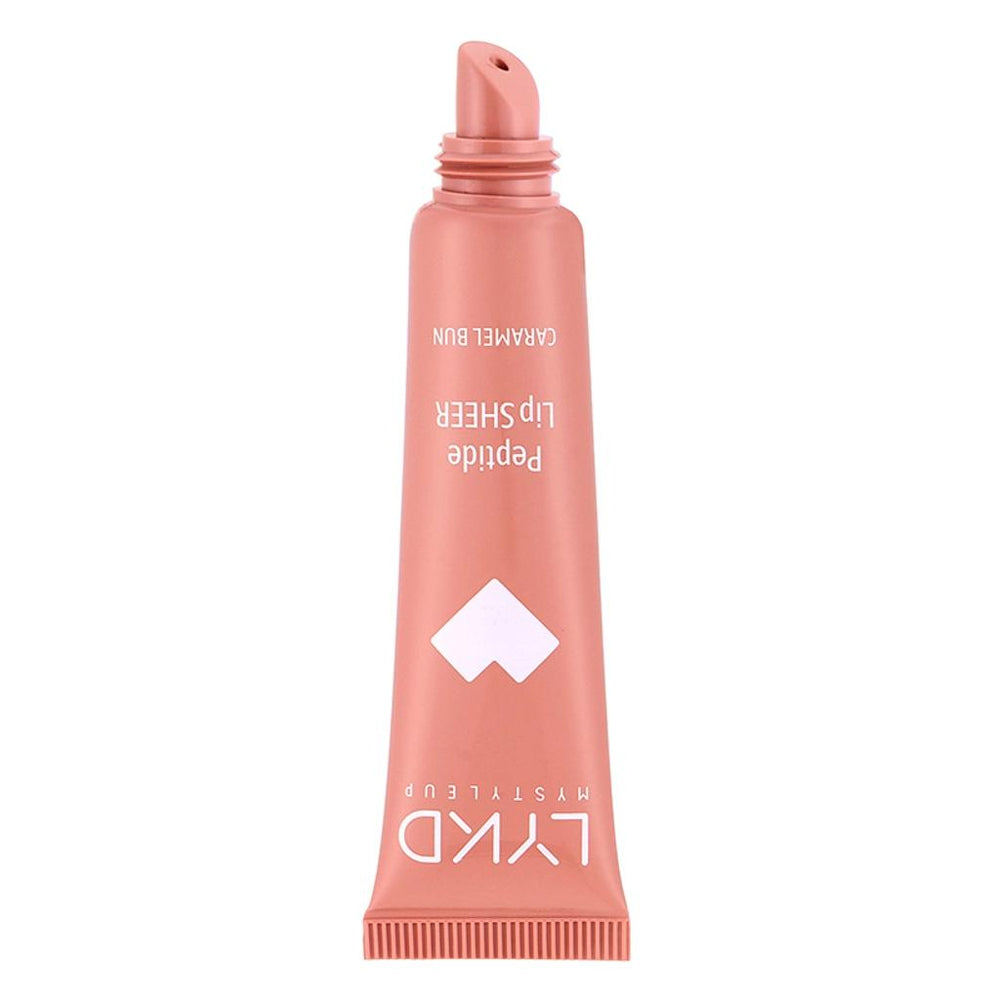 LYKD Peptide Lip Sheer Gloss in 547 Caramel Bun for Hydrated Lips