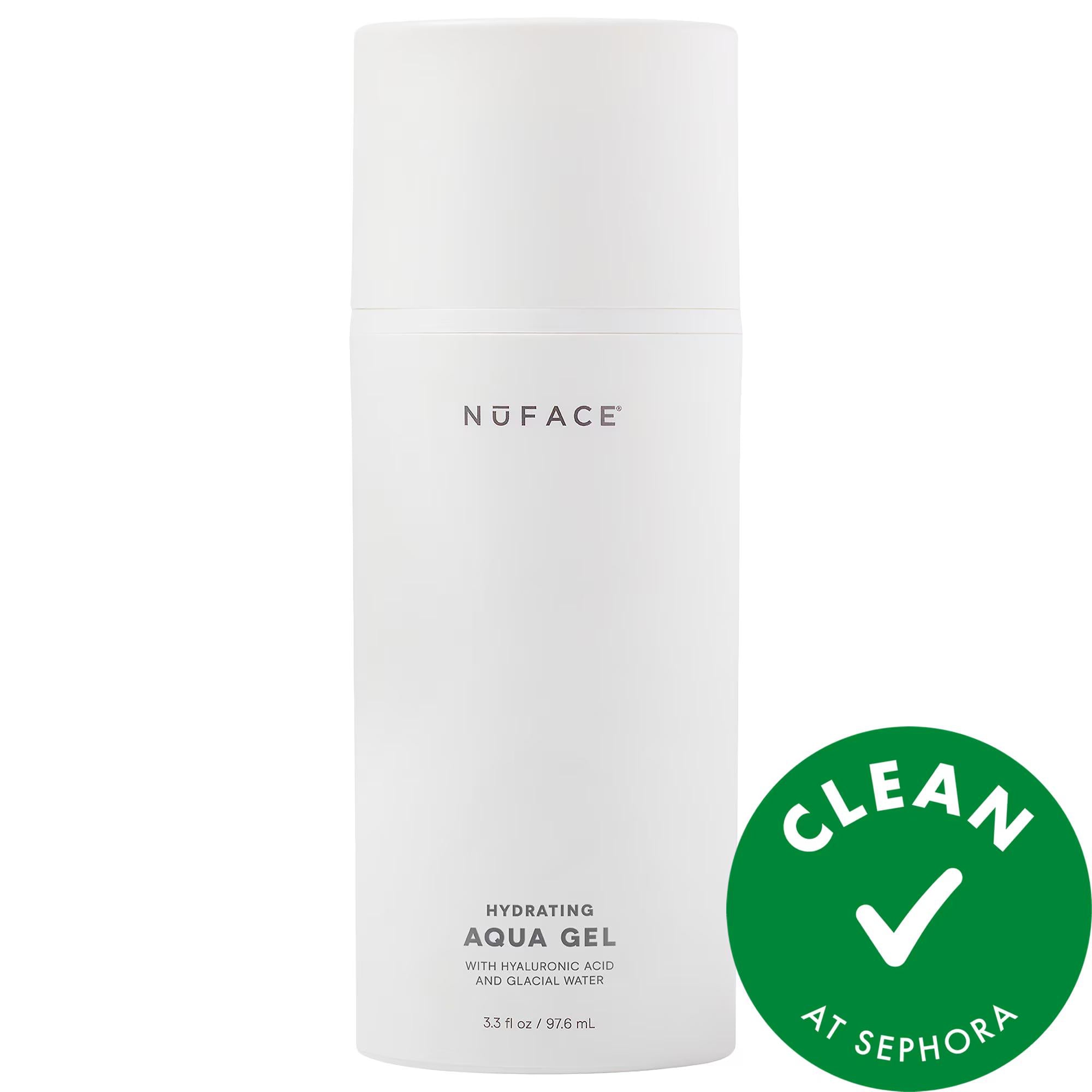 NuFACE Hydrating Aqua Gel: Microcurrent Serum with Hyaluronic Acid - 24 Hour Hydration for Anti-Aging & Clean Beauty NuFACE Hydrating Aqua Gel: Microcurrent + Hyaluronic Acid Serum NuFACE Hydrating Aqua Gel, microcurrent gel, hydrating serum, hyaluronic acid serum, clean beauty serum, NuFACE primer, facial microcurrent, 24 hour hydration serum, IonPlex, anti-aging serum, NuFACE, hydration, microcurrent, clean beauty, skincare, serum, hyaluronic acid, anti-aging, fine lines, wrinkles, dry skin, moisturizing,