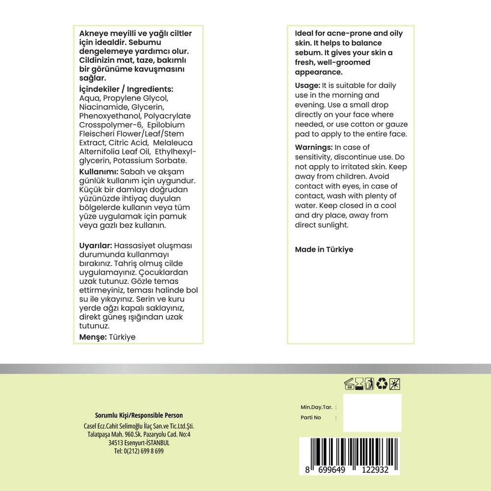 Dermoten Niacinamide & Tea Tree Oil Blemish Serum 30 ml