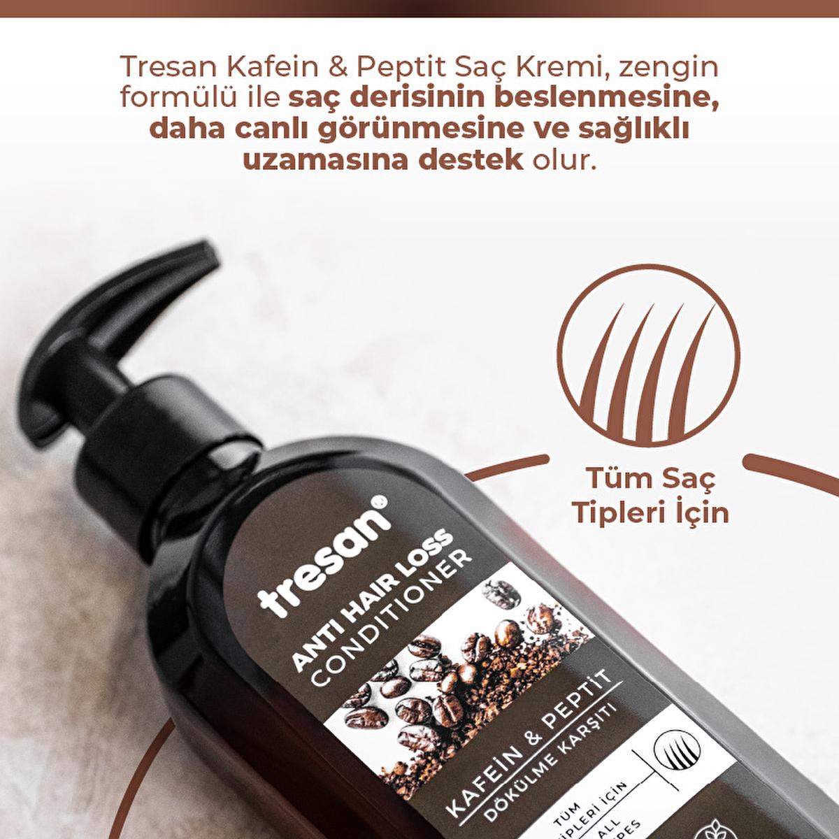 Tresan Anti-Hair Loss Hair Care Cream with Caffeine &amp; Peptide - Nourishing, Strengthening, and Promoting Hair Growth Tresan Hair Care Cream - Anti-Hair Loss with Caffeine &amp; Peptide Hair care cream, Anti-hair loss, Caffeine and Peptide hair treatment, Nourishing hair cream, Shea and Coconut Oil hair care, Hair growth support, Hair nourishment, Hair strengthening, Daily hair care, Natural hair care ingredients