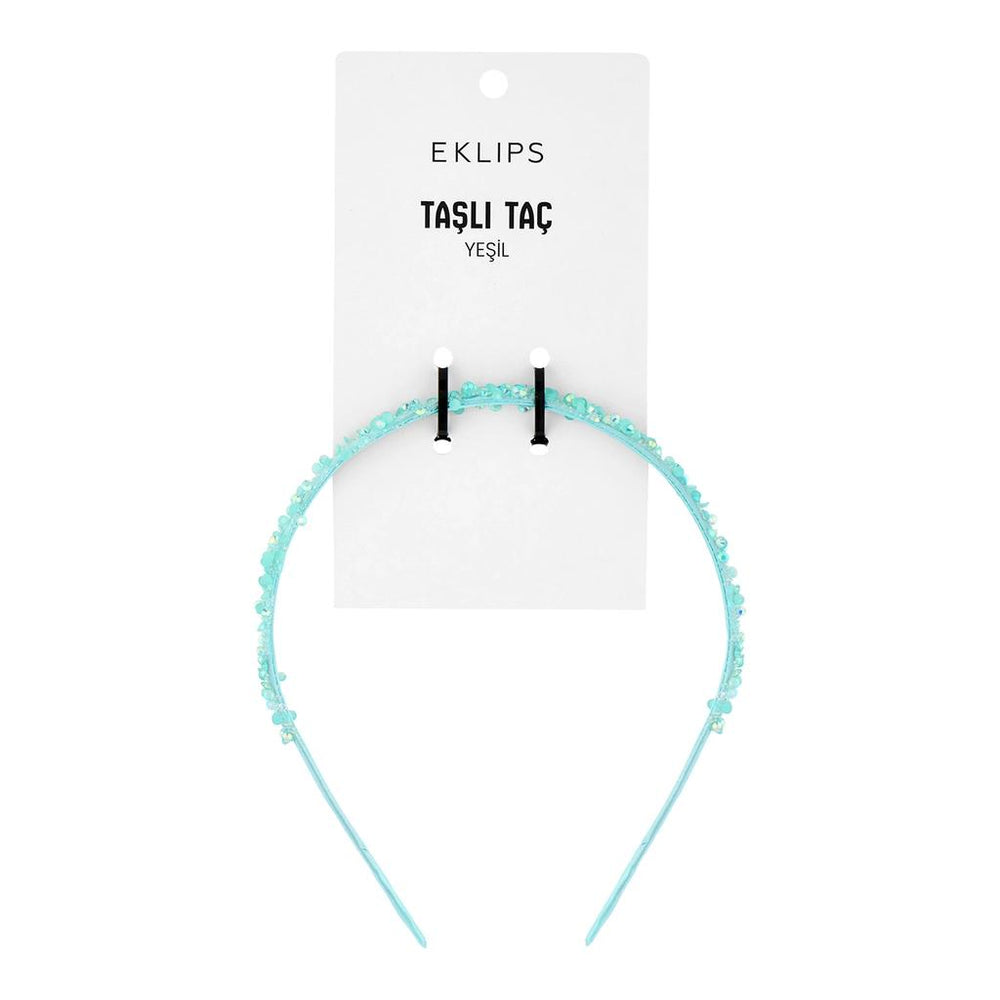 Eklips Jeweled Headband in Green for Elegant Styling