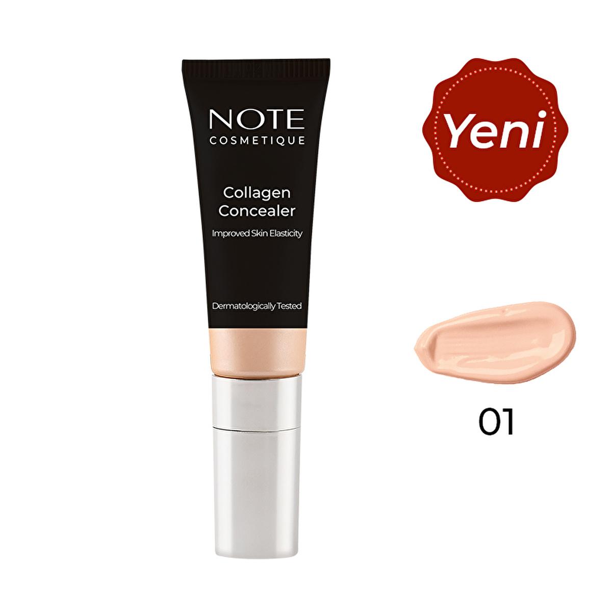 note-collagen-concealer-01-product-image, note-collagen-concealer-01-application Note Collagen Concealer 01 - Soft Creamy Formula for Blemish Covering & Brightening | For Women & Aging Concerns Note Collagen Concealer 01 - Smooth & Brightening Formula makeup, concealer, anti-aging, women, cosmetic, beauty, Note, smooth, brightening, ai-generated