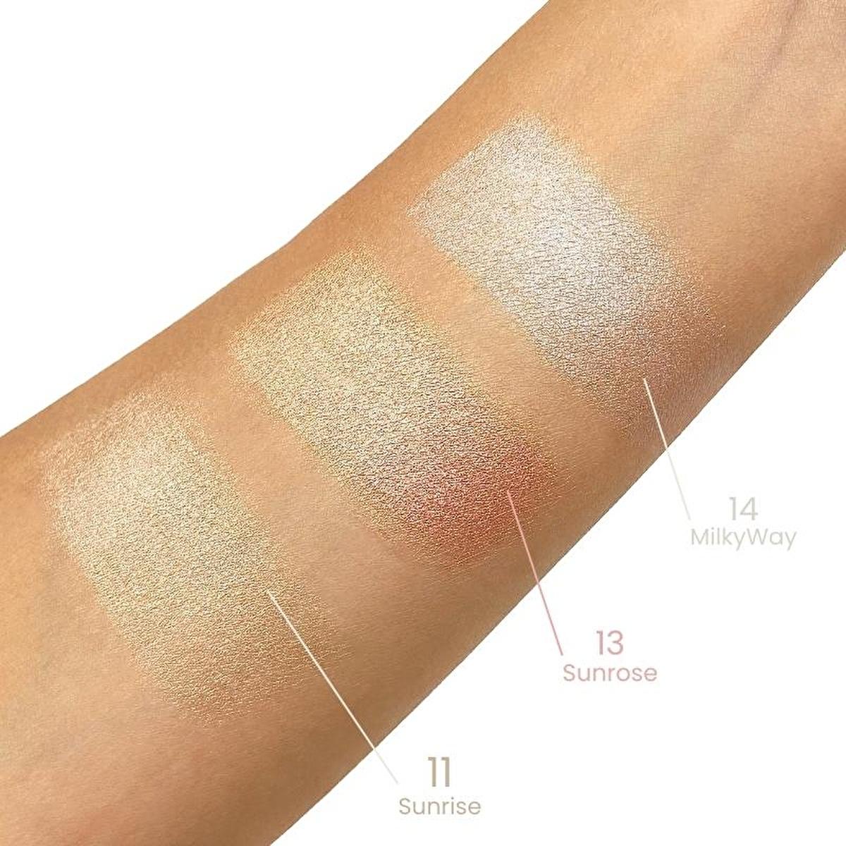 pastel daylight cream highlighter milkyway, highlighter swatches in nude and pink tones, applying pastel highlighter on cheekbones Pastel Daylight Cream Highlighter - MilkyWay | 14g Pastel Daylight Cream Highlighter - MilkyWay | 14g pastel, cream-highlighter, vegan-makeup, cruelty-free, makeup, highlighter, natural-glow, beauty, milkyway, ai-generated