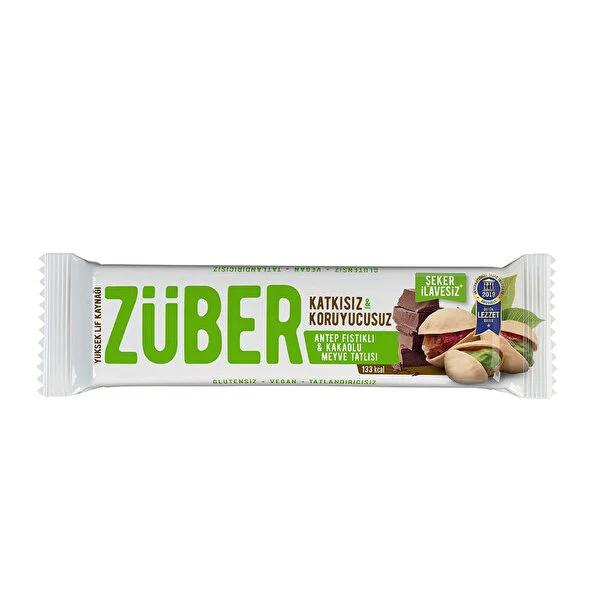 Zuber Pistachio & Cocoa Fruit and Nut Bar: All Natural, Low Calorie Award Winning Healthy Snack - 40g Zuber Pistachio Cocoa Bar: Healthy, Low Calorie, Natural Snack fruit and nut bar, natural snack bar, healthy snack, pistachio cocoa bar, low calorie snack, award winning snack, natural fruit dessert, healthy dessert, 40g snack bar, all natural ingredients snack, fruit bar, nut bar, pistachio, cocoa, natural ingredients, low calorie, healthy, snack, dessert, on-the-go snack, convenient snack, award-winning, 