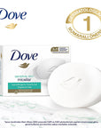 Dove Sensitive Skin Beauty Bar - Micellar Cleansing Soap with Moisturizing Cream, Hypoallergenic & Fragrance-Free - view 3