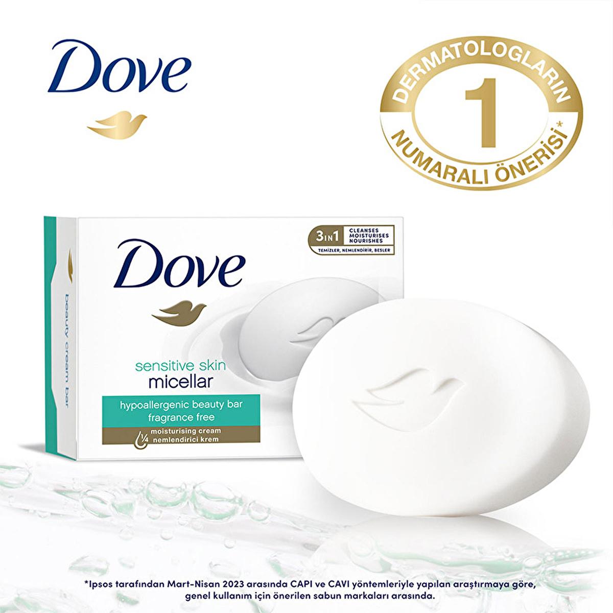 Dove Sensitive Skin Beauty Bar - Micellar Cleansing Soap with Moisturizing Cream, Hypoallergenic & Fragrance-Free Dove Sensitive Skin Beauty Bar - Gentle Micellar Cleansing Soap Sensitive Skin Beauty Bar, Micellar Cleansing Soap, Moisturizing Beauty Soap, Hypoallergenic Cleansing Bar, Fragrance-Free Beauty Product, Gentle Cleansing, Sensitive Skin Care, Dove Beauty Bar, Moisturizing Soap, Sulfate-Free Soap, Fragrance-Free Soap